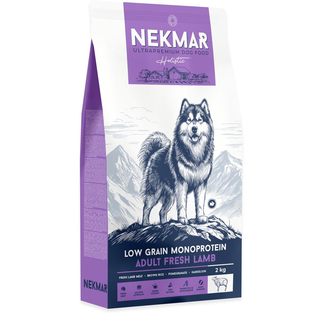 nekmar low grain adult fresh lamb 2 kg